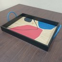 Ver imagem 4 de Bandeja Decorativa para Servir Retangular Mdf 10x30x43cm Preto