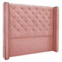 Ver imagem 2 de Cabeceira King 195cm Veludo Vicenza Rosa