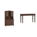 Ver imagem 1 de Kit Peças Cristaleira 5 Portas e Aparador 2 Gavetas 100% Madeira Maciça - Linha Rubi Finestra Móveis Marrom Café