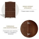Ver imagem 6 de Kit Peças Cristaleira 5 Portas e Aparador 2 Gavetas 100% Madeira Maciça - Linha Rubi Finestra Móveis Marrom Café