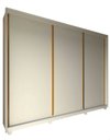 Ver imagem 1 de Guarda Roupa Modulo com 3 Portas de Correr e Pés Puxador Flo Cor:off White