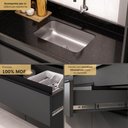 Ver imagem 3 de Armário Cozinha Modulada Compacta Suspensa com Pia 150cm Milano Multimóveis MCR2481 Grafite/Preto