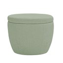 Ver imagem 1 de Puff Decorativo Redondo Kaira Bouclé Verde Claro - Nexta Casa