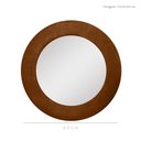 Ver imagem 3 de Espelho Decorativo Madrid Corino 60cm Redondo Marrom