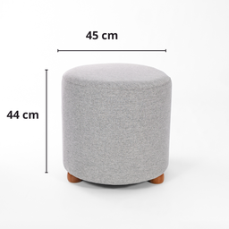 Puff Decorativo Moderno Redondo Linho Turim - 3