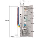 Ver imagem 5 de Armário Multiuso 1 Portas Branco AJL STORE
