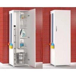 Armário Multiuso 1 Portas Branco AJL STORE - 1 Armário Multiuso 1 Portas Branco AJL STORE - 1