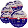 Disco de Corte para Metal e Inox 9 POL x 5/64 x 7/8 POL BNA22 Kit com 5 Unidades NORTON - 1