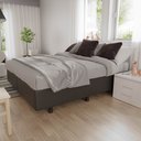 Ver imagem 2 de Base Box para Cama Casal Queen 158x198cm Bipartido Liz S05 Sintético Preto - Mpozenato
