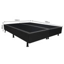 Ver imagem 4 de Base Box para Cama Casal Queen 158x198cm Bipartido Liz S05 Sintético Preto - Mpozenato