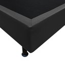Ver imagem 3 de Base Box para Cama Casal Queen 158x198cm Bipartido Liz S05 Sintético Preto - Mpozenato