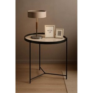 Mesa de Canto Orgânica Alamanda com Espelho Preto - Jb Bechara