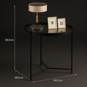 Ver imagem 4 de Mesa de Canto Orgânica Alamanda com Espelho Preto - Jb Bechara