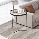 Ver imagem 2 de Mesa de Canto Orgânica Alamanda com Espelho Preto - Jb Bechara