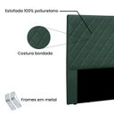 Ver imagem 4 de Cabeceira Solteiro 90cm Veludo Esmeralda Verde