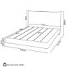 Cama Queen Flutuante 160cm Lyra e 2 Mesas de Cabeceira Plaza L03 Preto/branco - Mpozenato - 4