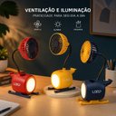 Ver imagem 3 de Luminaria Ventilador Mesa 4 em 1 Organizador Porta Caneta Celular Abajur Luz LED Decorativo Quarto e
