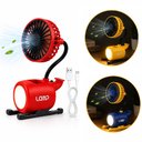 Ver imagem 1 de Luminaria Ventilador Mesa 4 em 1 Organizador Porta Caneta Celular Abajur Luz LED Decorativo Quarto e