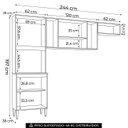 Ver imagem 4 de Armário de Cozinha Compacta 244cm 8 Portas Livy P11 Damasco/Off White - Mpozenato