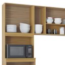 Ver imagem 6 de Armário de Cozinha Compacta 244cm 8 Portas Livy P11 Damasco/Off White - Mpozenato