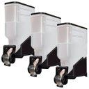 Ver imagem 1 de 3 Módulos Dispenser Avulso 35 Litros ou 15 Kilos Armazenamento Ração Grãos Cereal Preto Plast Penser