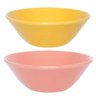 Kit Tigelas Conic Amarelo e Rosa 12 Peças Oxford Cerâmica 500ml - 1