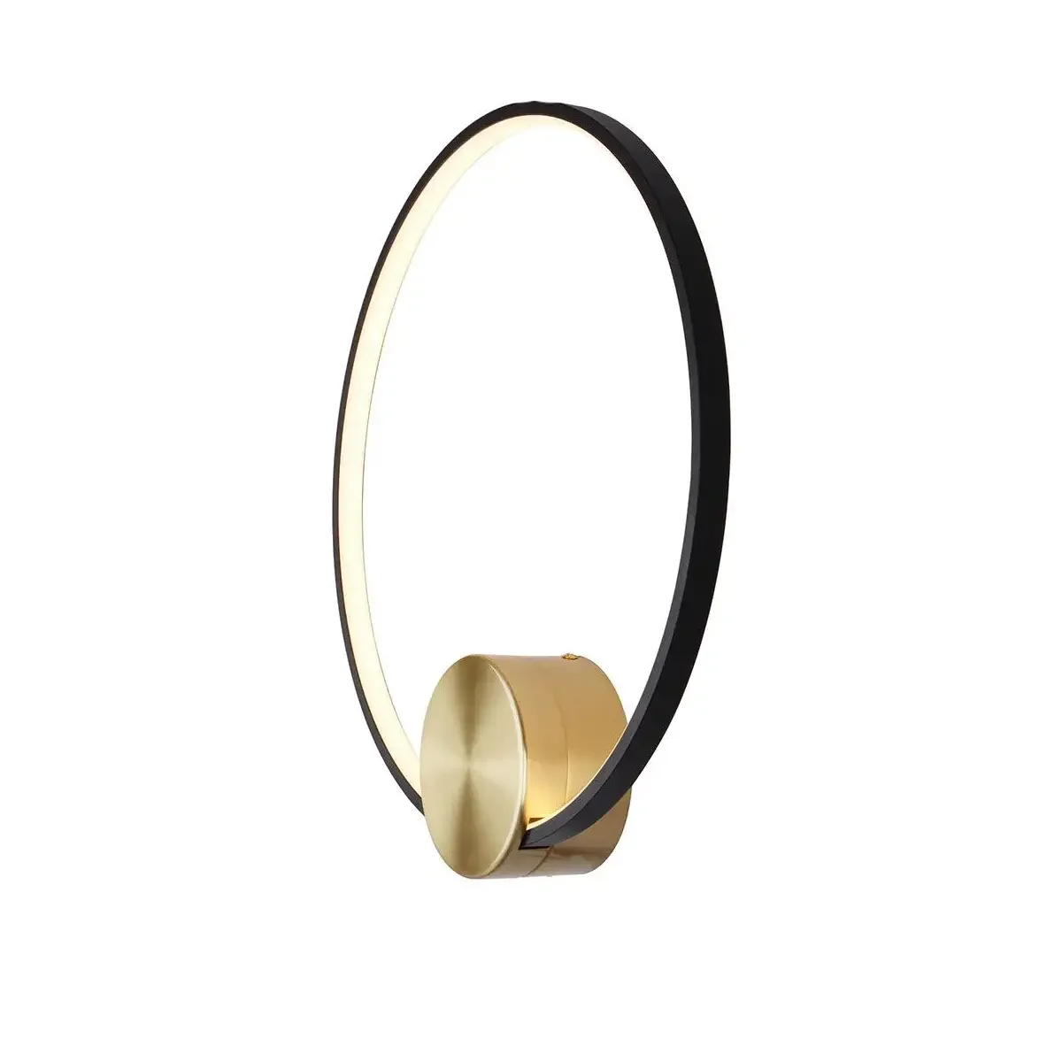Arandela Led Signo 18w Preto com Dourado Usina Design