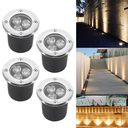 Ver imagem 1 de Kit 4 Balizadores Led SMD Blindado 3W Bivolt Spot De Embutir Em Piso Chão Gramado Escada Jardim Luz 