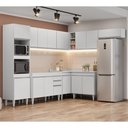 Ver imagem 1 de Armário de Cozinha Modulada de Canto 8 Peças Cp01 Balcão Branco - Lumil Lumil Móveis