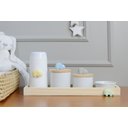 Ver mais imagens de Kit Higiene Porcelana Bebê Carrinho Menino Maternidade Quarto Bandeja Térmica K075