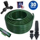 Ver imagem 1 de Mangueira De Jardim 30m Metros Reforçada Trançada + Torneira + Fita Veda Rosca | Ledmang