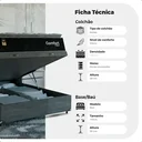 Ver imagem 3 de Cama Box Baú Viúva + Colchão Comfort Class Pillow Top Preto/suede Cinza