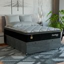 Ver imagem 7 de Cama Box Baú Viúva + Colchão Comfort Class Pillow Top Preto/suede Cinza