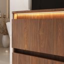 Ver imagem 4 de Conjunto Adelaide 90cm com Pés Espelheira Cuba Aurora Preta - Fabribam Cacau
