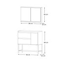 Ver imagem 2 de Conjunto Adelaide 90cm com Pés Espelheira Cuba Aurora Preta - Fabribam Cacau