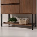 Ver imagem 6 de Conjunto Adelaide 90cm com Pés Espelheira Cuba Aurora Preta - Fabribam Cacau