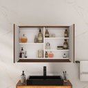 Ver mais imagens de Conjunto Adelaide 90cm com Pés Espelheira Cuba Aurora Preta - Fabribam Cacau