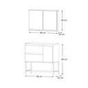 Ver mais imagens de Conjunto Adelaide 90cm com Pés Espelheira Cuba Aurora Preta - Fabribam Cacau