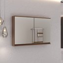 Ver imagem 7 de Conjunto Adelaide 90cm com Pés Espelheira Cuba Aurora Preta - Fabribam Cacau