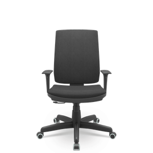 Cadeira Brizza Soft Presidente Poliéster Giratória - Braços Reguláveis e Sistema Relax