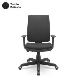 Cadeira Brizza Soft Presidente Poliéster Giratória - Braços Reguláveis e Sistema Relax - 4