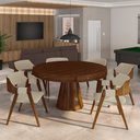Ver mais imagens de Conjunto Mesa de Jogos Carteado Bellagio Tampo Reversível Verde e 6 Cadeiras Madeira Poker Base Cone