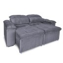 Ver imagem 5 de Sofá Retrátil e Reclinável 2 Lugares Verona 1,50m- Élpis Móveis - Veludo Cinza