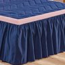 Kit Colcha Cama Casal Azul Marinho 5 Peças com Almofada Decorativa Bordada - 3