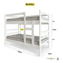 Ver imagem 6 de Beliche com Colchão Macio Confortável D20 Escada e Proteção Inclusa 100% Mdf Vira 2 Camas Cor:branco