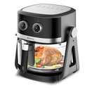 Ver imagem 1 de Air Fryer 5l Amvox Arf1150 1500w 2 em 1 com Cesto de Vidro Fritadeira sem Óleo Preto/prata 220v