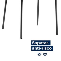 Kit 3 Cadeira Lavínia Bouclê para Sala de Jantar Gourmet:amarula/aço Preto - 4