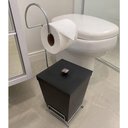 Ver imagem 2 de Kit 2 Lixeiras com Suporte de Papel Higiênico - Stolf Preto + Preto