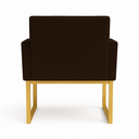 Ver imagem 3 de Poltrona Decorativa Reforçada para Recepção e Sala de Espera Marrom