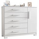 Ver imagem 1 de Cômoda Pietra Branco 1 Porta 5 Gavetas Jcm Movelaria